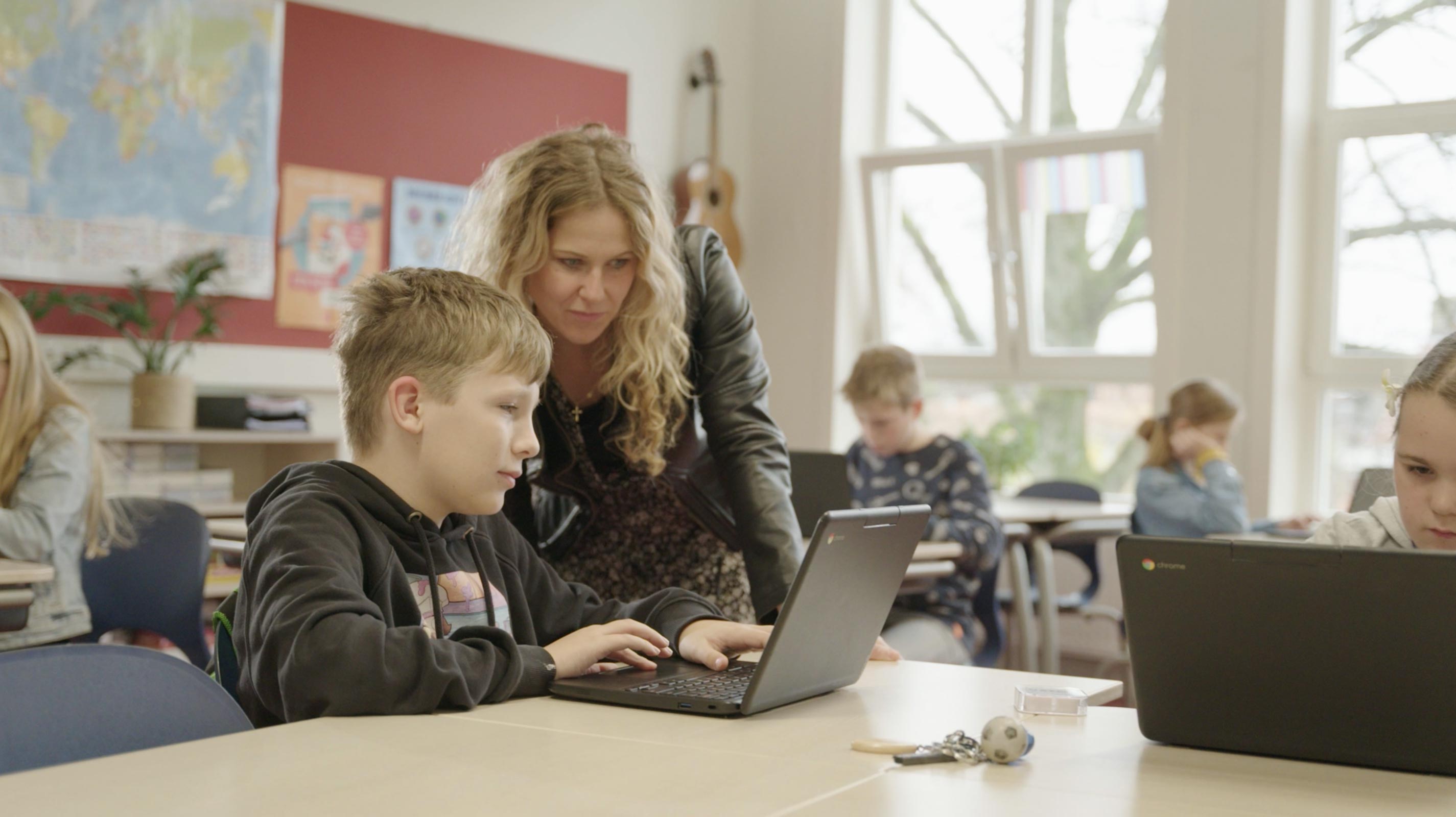 Achtergrond image met klaslokaal